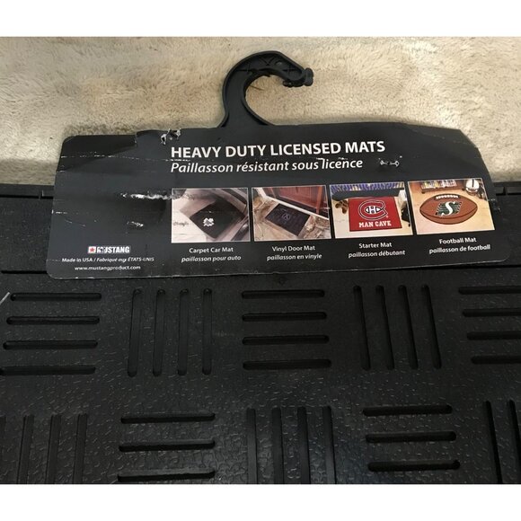 Saskatchewan Roughriders Floor Mat Heavy Duty Licensed Vinyl 30"x17" Fanmat - Picture 4 of 8